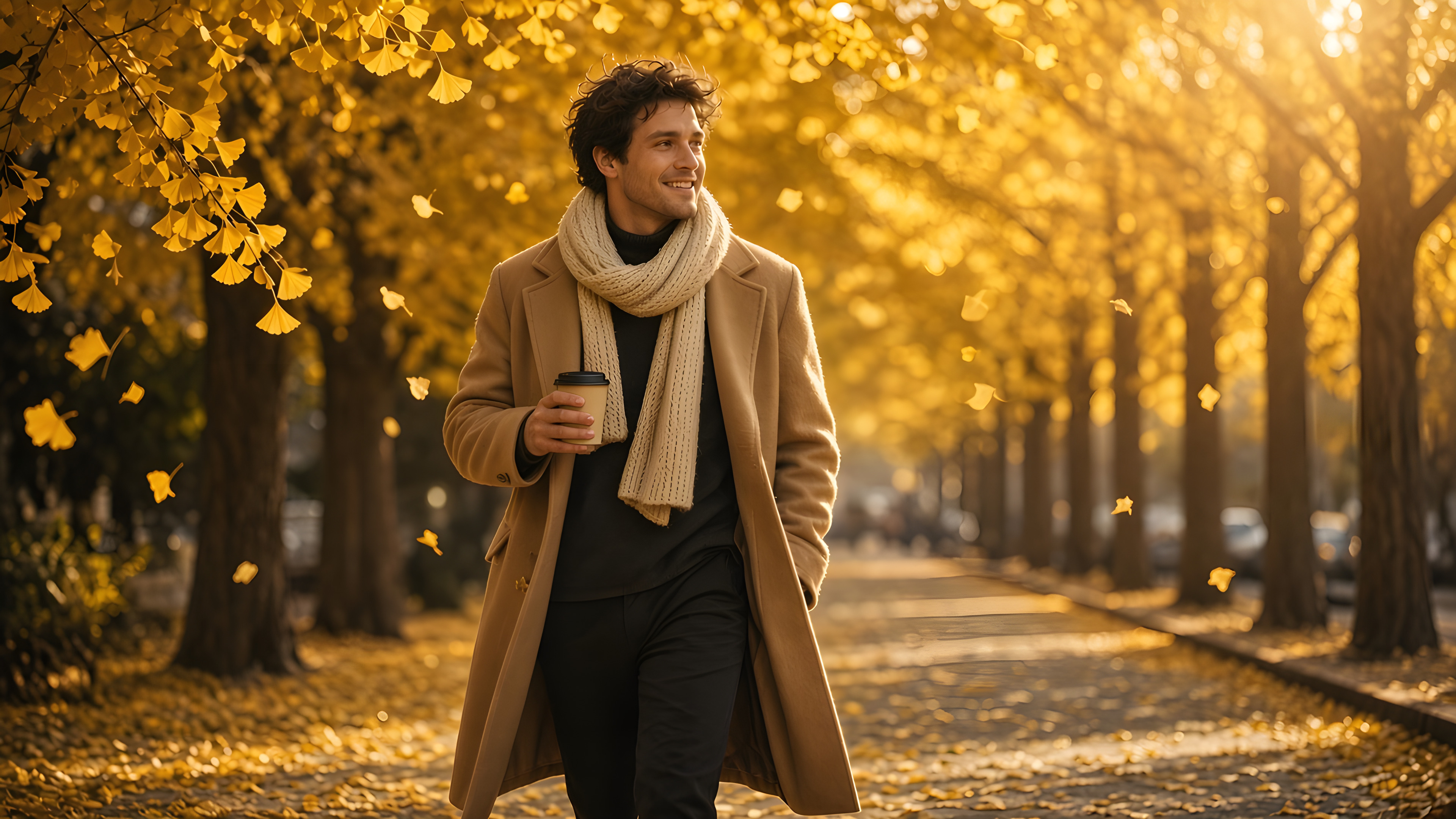 Golden Ginkgo Film Portrait — AI image made with this prompt