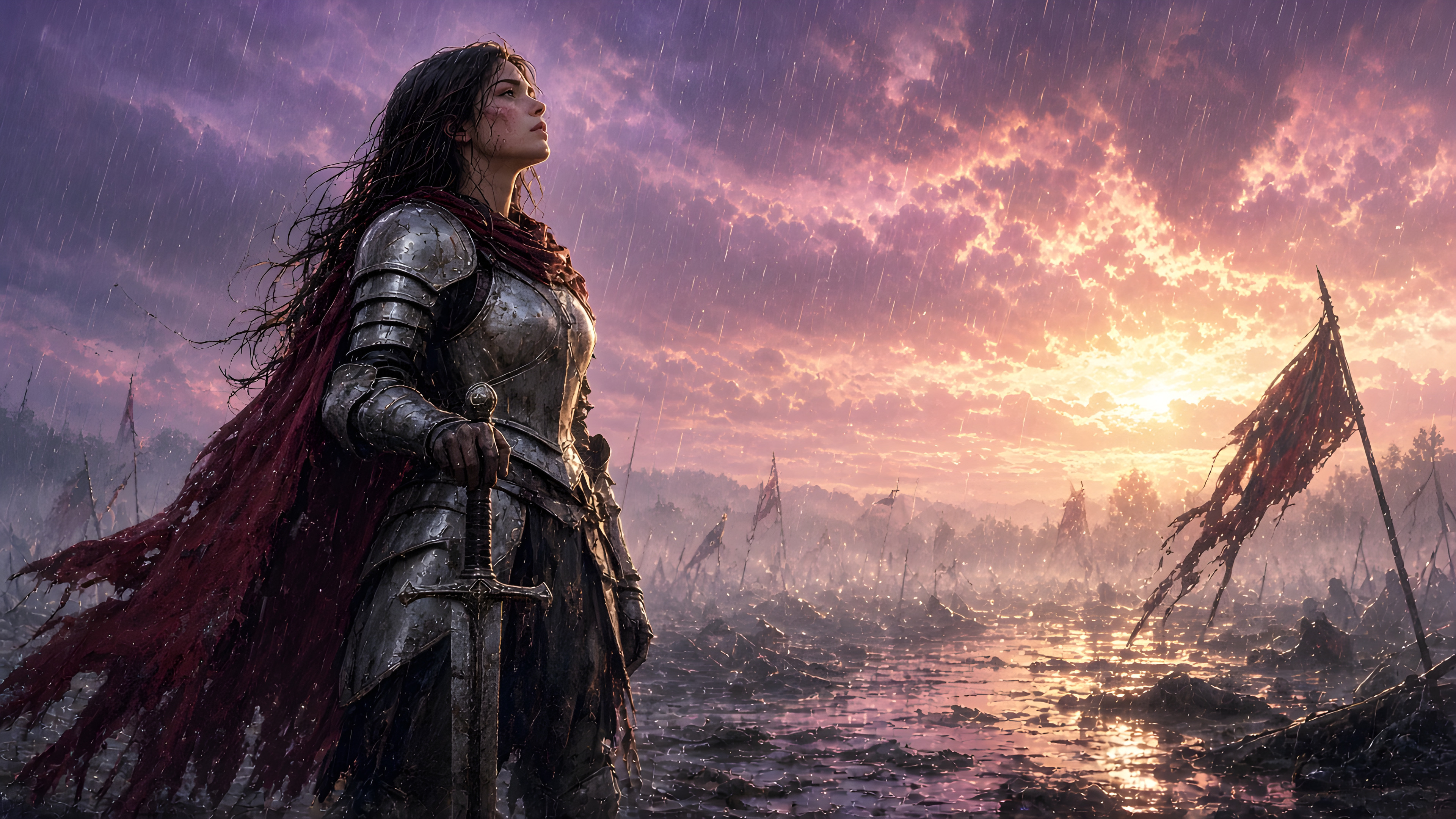 Victory in the Pink Rain — AI image made with this prompt